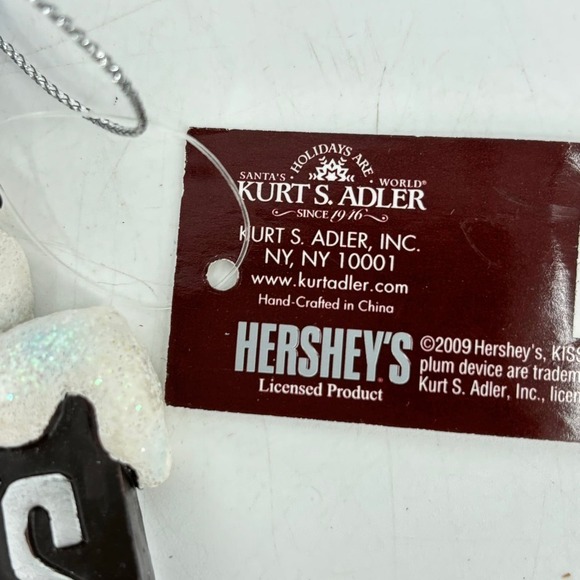 Hershey's Kurt Adler 2009 Ornament Snowmen Hat Scarf Christmas Holiday With Tag - Picture 4 of 7